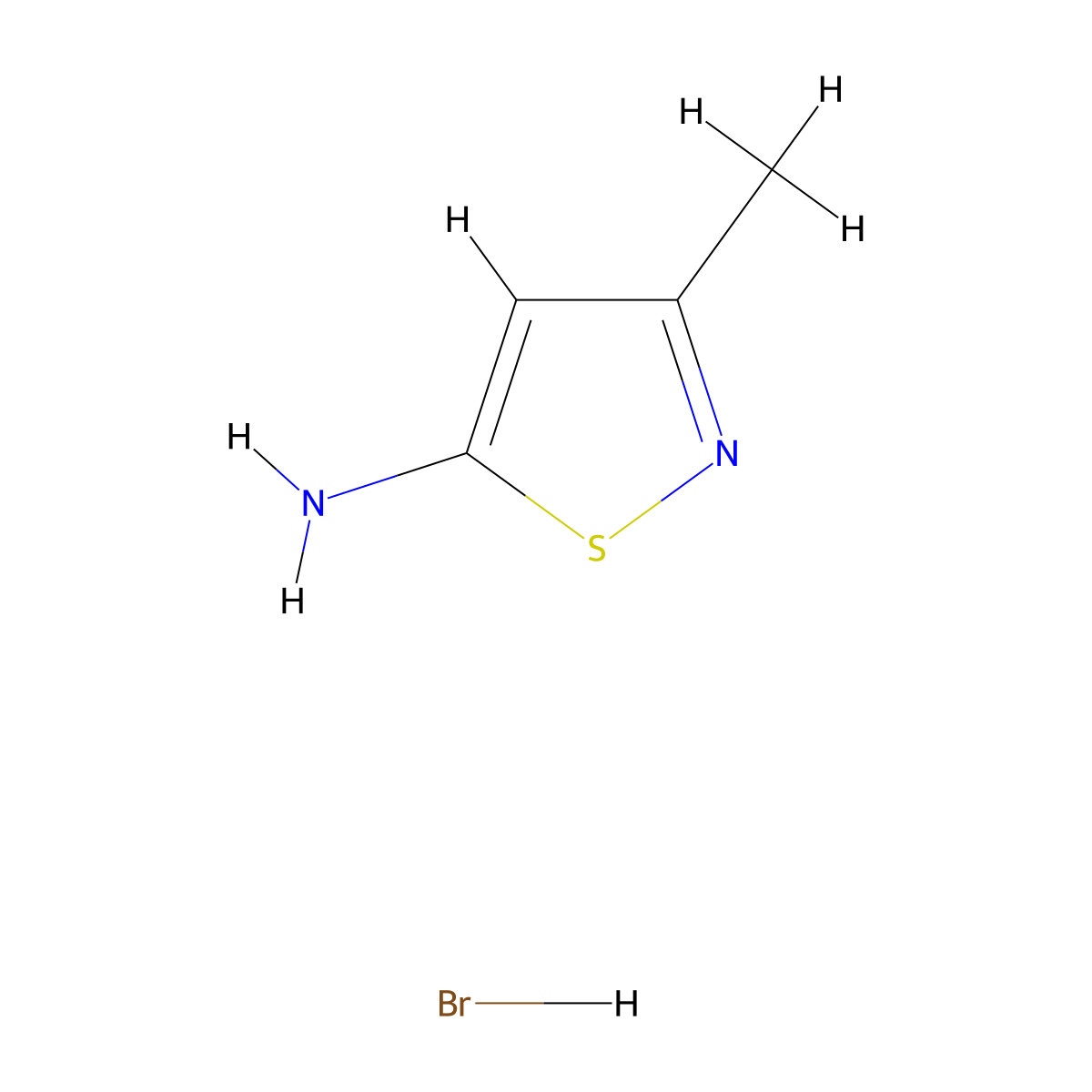 3-Methyl-isothiazol-5-ylamine hydrobromide molecular structure, CAS 1208081-54-2