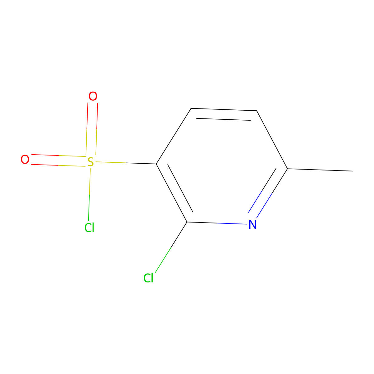 2-Chloro-6-methylpyridine-3-sulfonyl chloride molecular structure, CAS 1208081-60-0