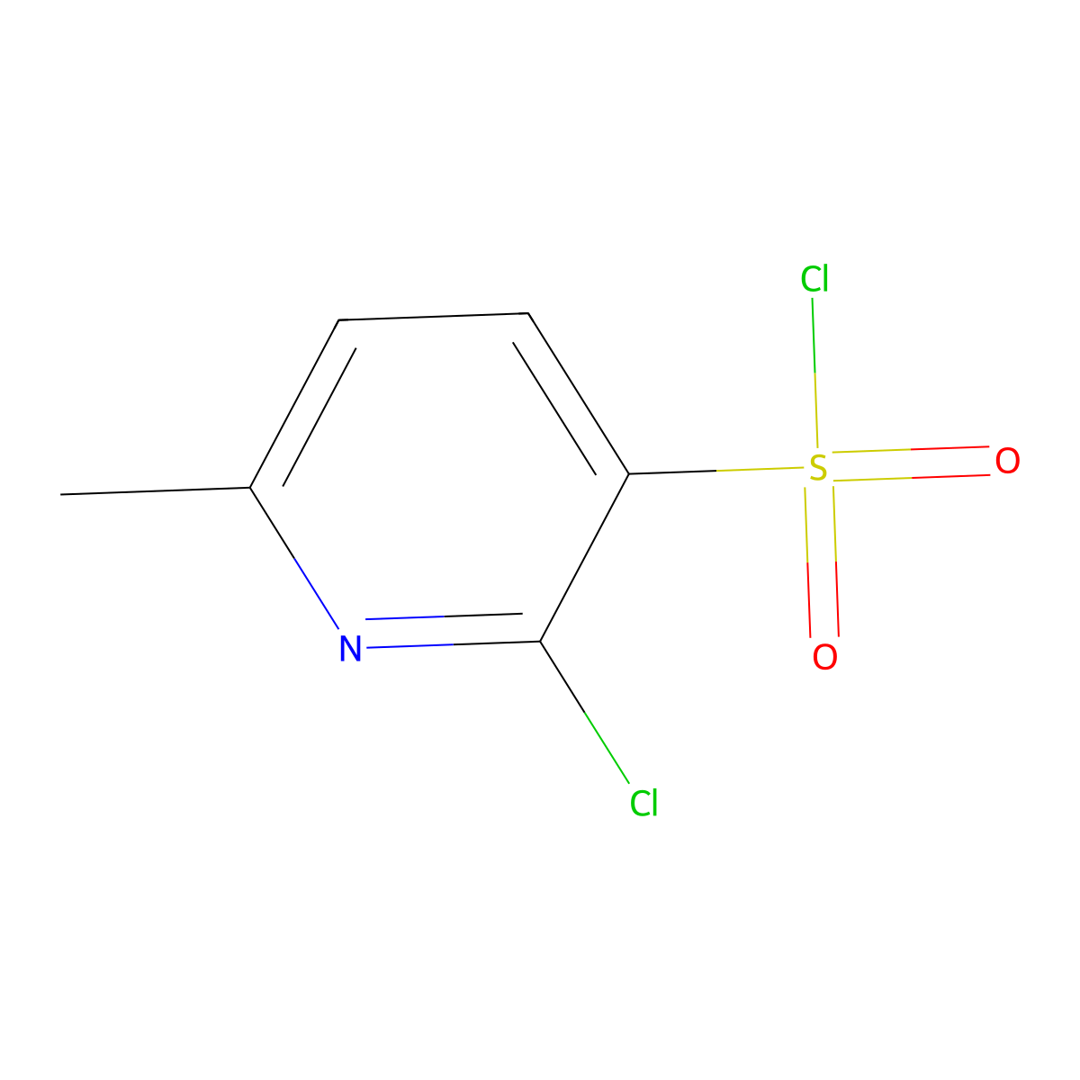 2-Chloro-6-methylpyridine-3-sulfonyl chloride molecular structure, CAS 1208081-60-0