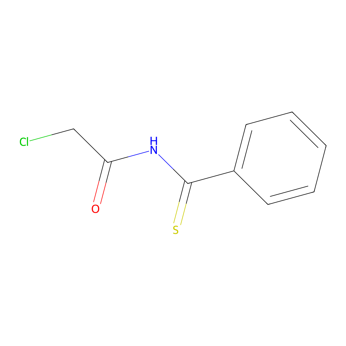 2-Chloro-N-thiobenzoyl-acetamide molecular structure, CAS 1208081-70-2