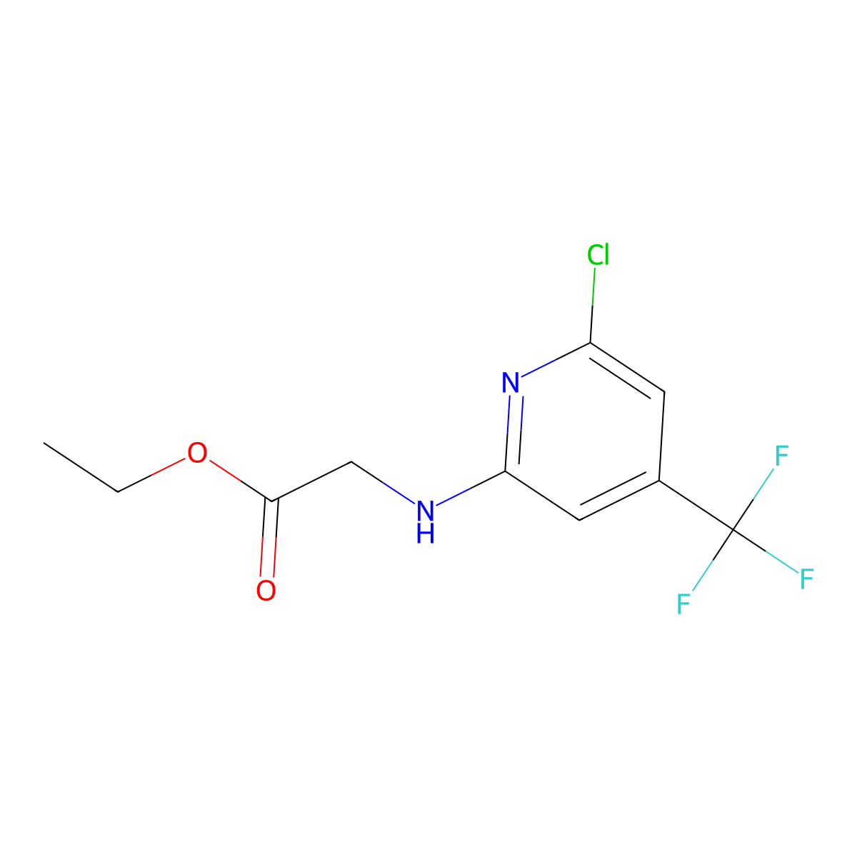 [(6-Chloro-4-trifluoromethyl-pyridin-2-yl)amino]-acetic acid ethyl ester molecular structure, CAS 1208081-82-6