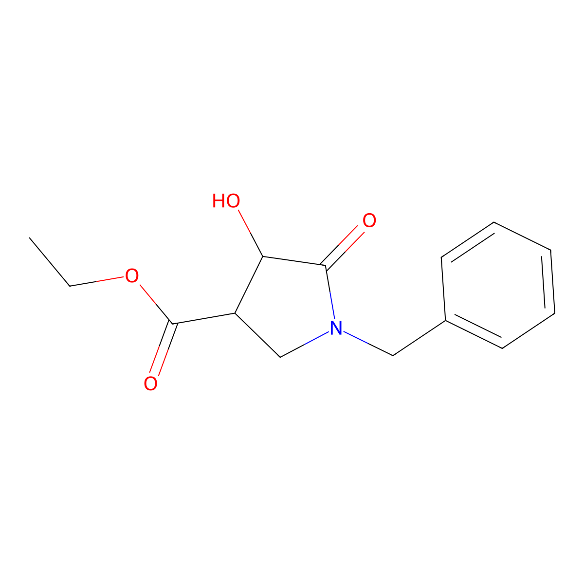 Ethyl 1-Benzyl-4-hydroxy-5-oxopyrrolidine-3-carboxylate molecular structure, CAS 1208081-95-1