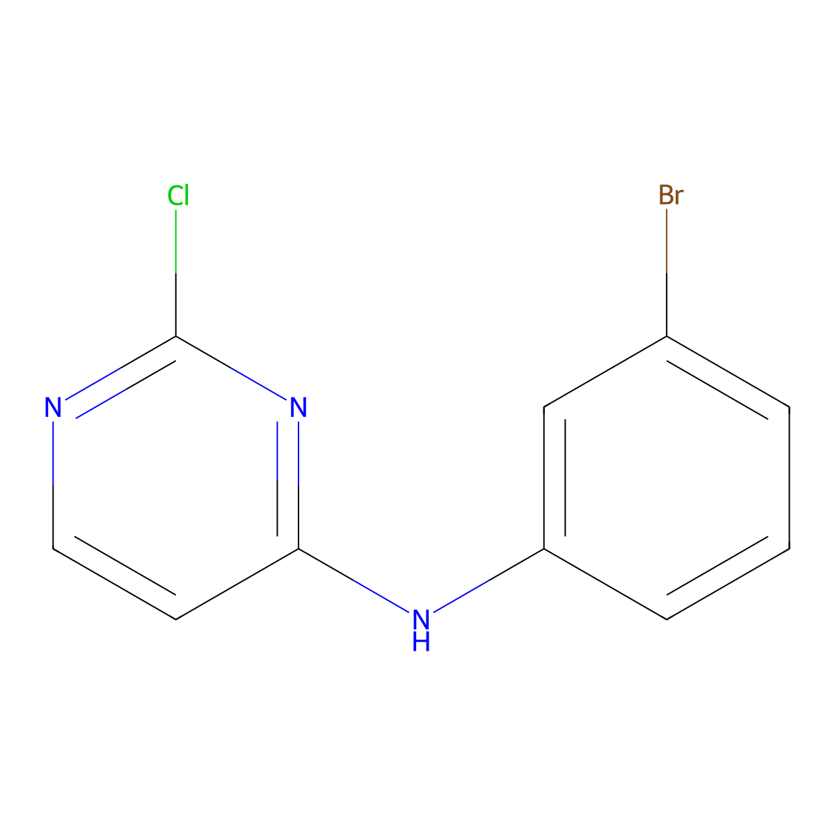 N-(3-bromophenyl)-2-chloropyrimidin-4-amine molecular structure, CAS 1208083-02-6