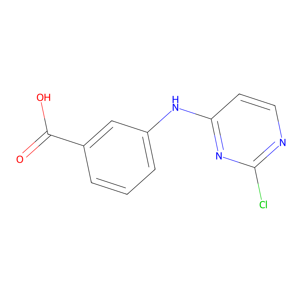 3-[(2-Chloropyrimidin-4-yl)amino]benzoic acid molecular structure, CAS 1208083-20-8