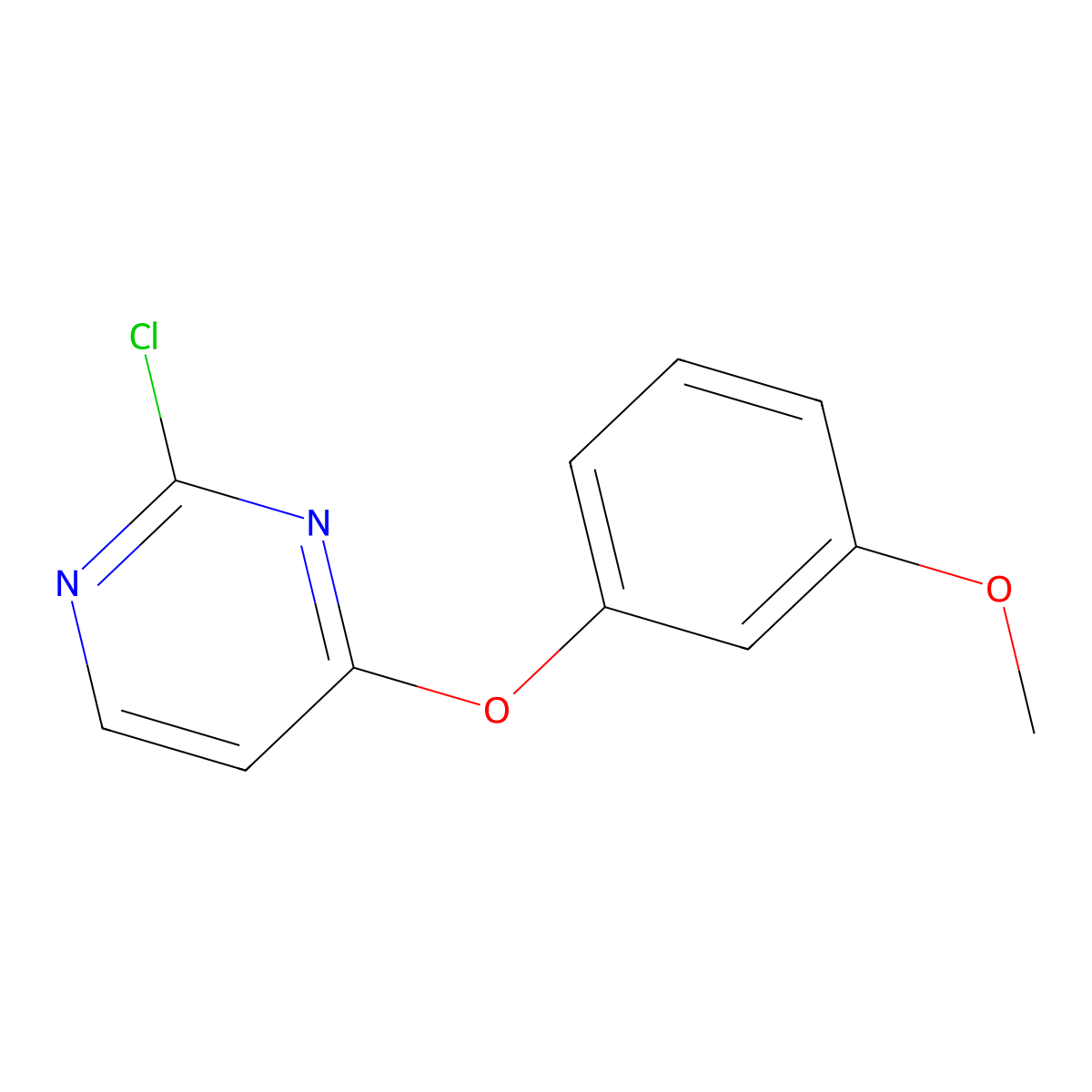 2-Chloro-4-(3-methoxyphenoxy)pyrimidine molecular structure, CAS 1208083-25-3