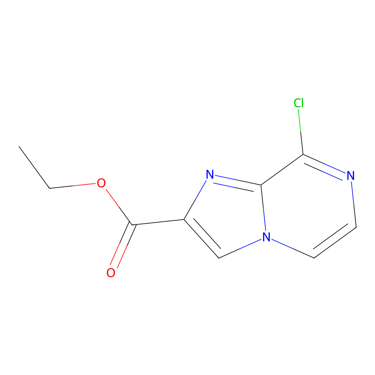 Ethyl 8-chloroimidazo[1,2-a]pyrazine-2-carboxylate molecular structure, CAS 1208083-32-2