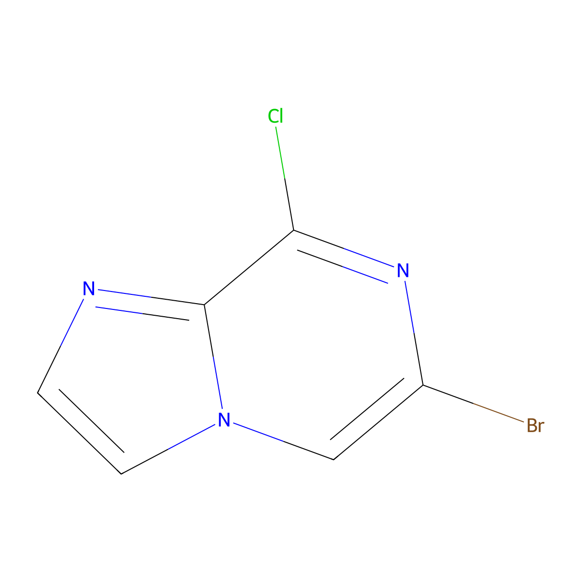 6-Bromo-8-chloroimidazo[1,2-a]pyrazine molecular structure, CAS 1208083-37-7