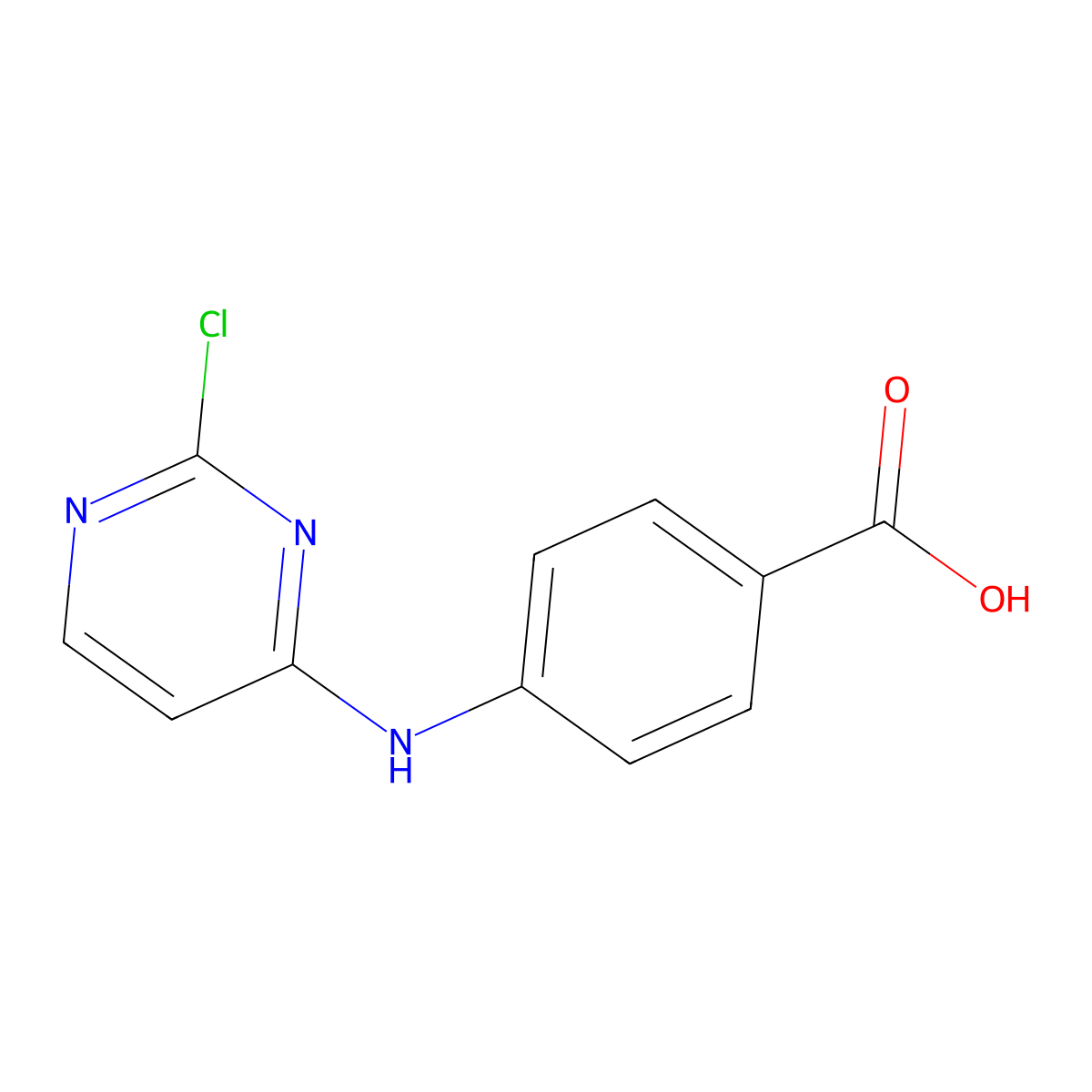 4-[(2-Chloropyrimidin-4-yl)amino]benzoic acid molecular structure, CAS 1208083-39-9
