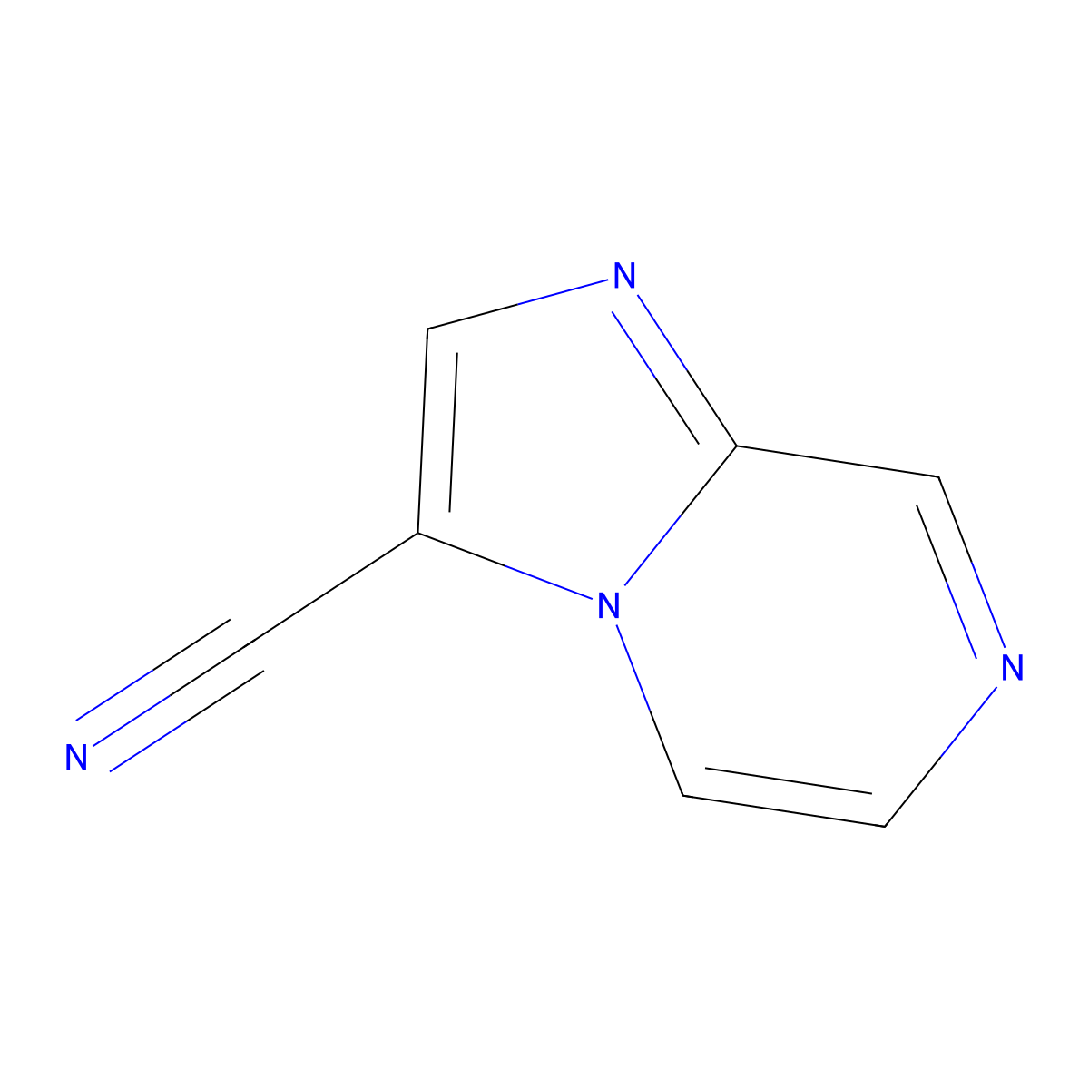 Imidazo[1,2-a]pyrazine-3-carbonitrile molecular structure, CAS 1208084-33-6