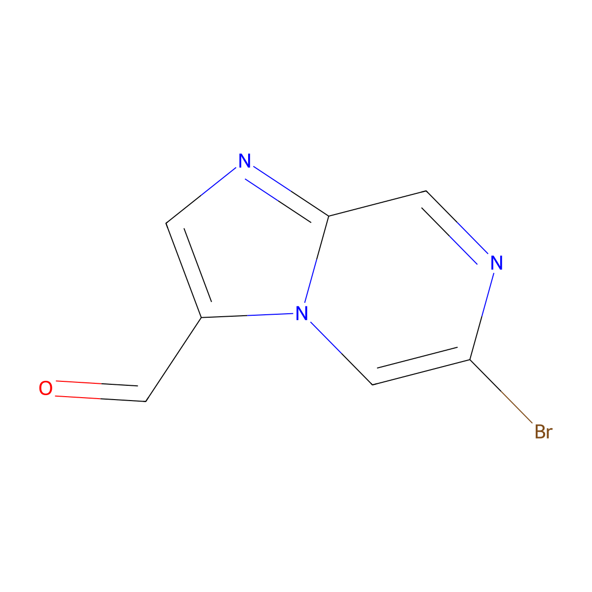 6-Bromoimidazo[1,2-a]pyrazine-3-carbaldehyde molecular structure, CAS 1208084-47-2