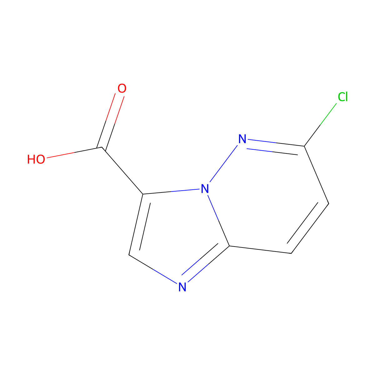 6-Chloroimidazo[1,2-b]pyridazine-3-carboxylic acid molecular structure, CAS 1208084-53-0