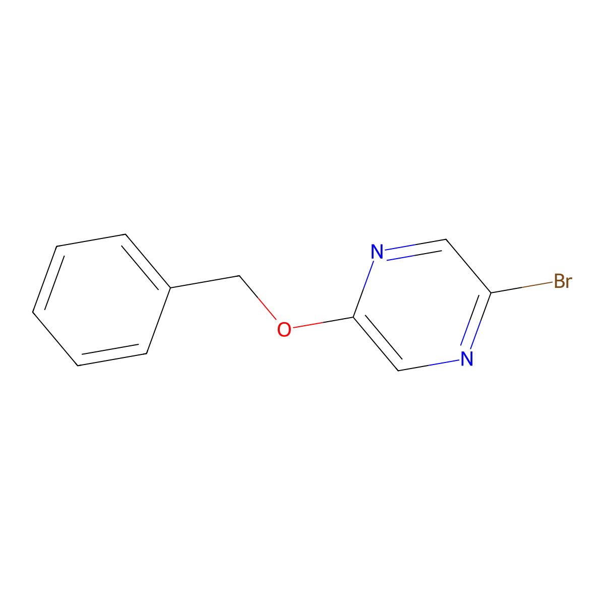 2-Benzyloxy-5-bromopyrazine molecular structure, CAS 1208084-90-5