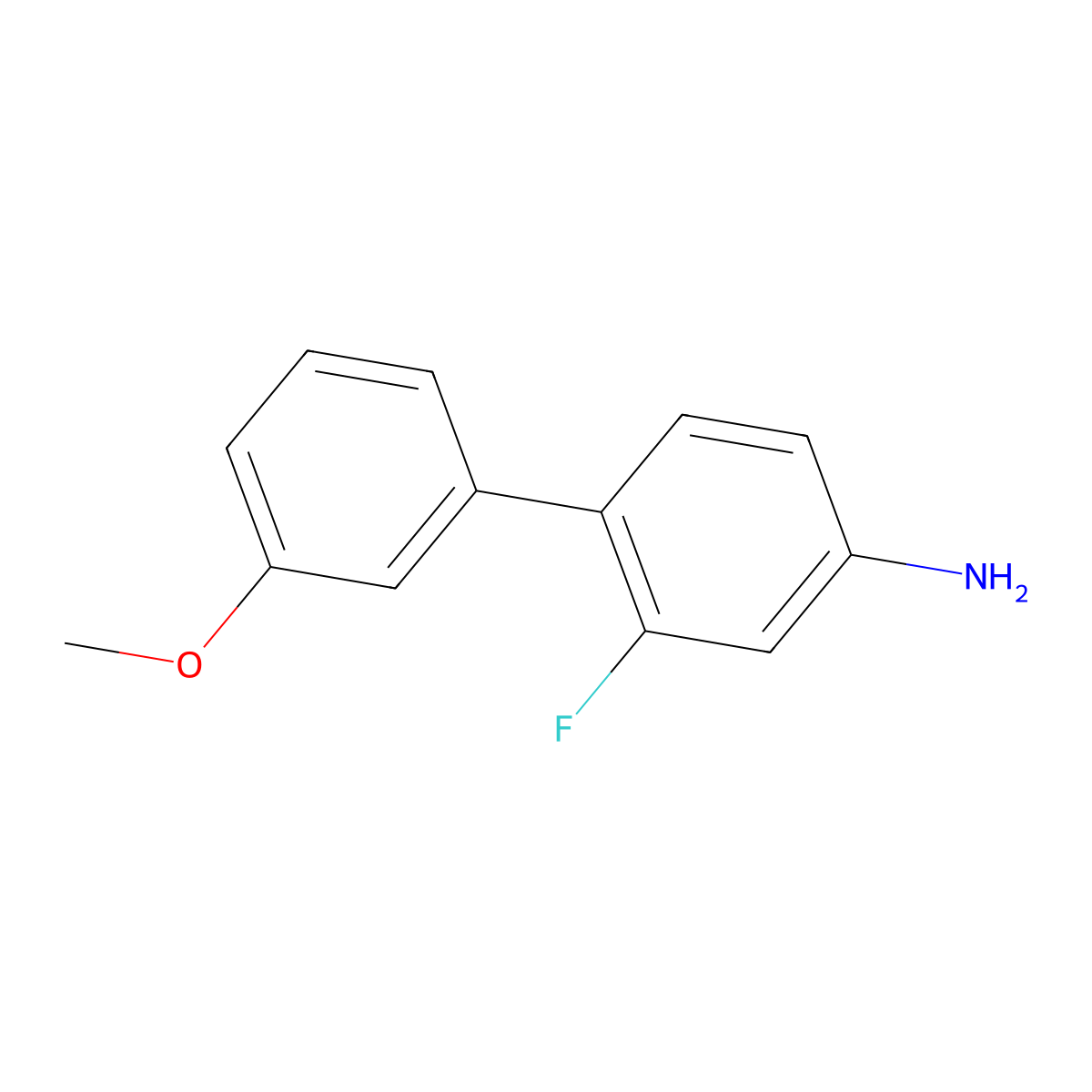 2-Fluoro-3'-methoxy-[1,1'-biphenyl]-4-amine molecular structure, CAS 1208085-64-6