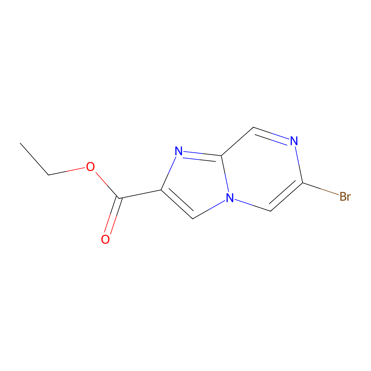 Ethyl 6-Bromoimidazo[1,2-a]pyrazine-2-carboxylate molecular structure, CAS 1208085-94-2