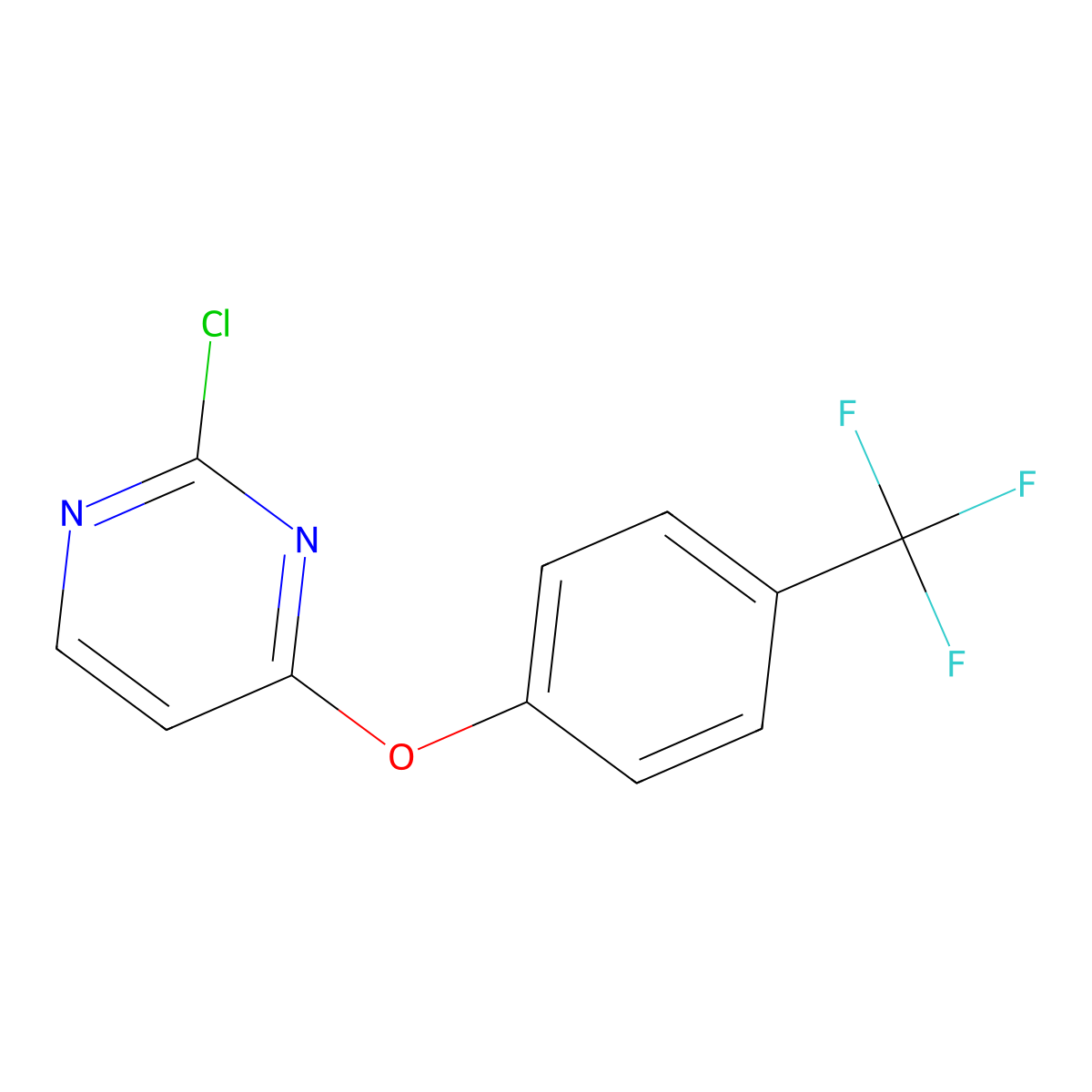 2-Chloro-4-[4-(trifluoromethyl)phenoxy]pyrimidine molecular structure, CAS 1208087-07-3