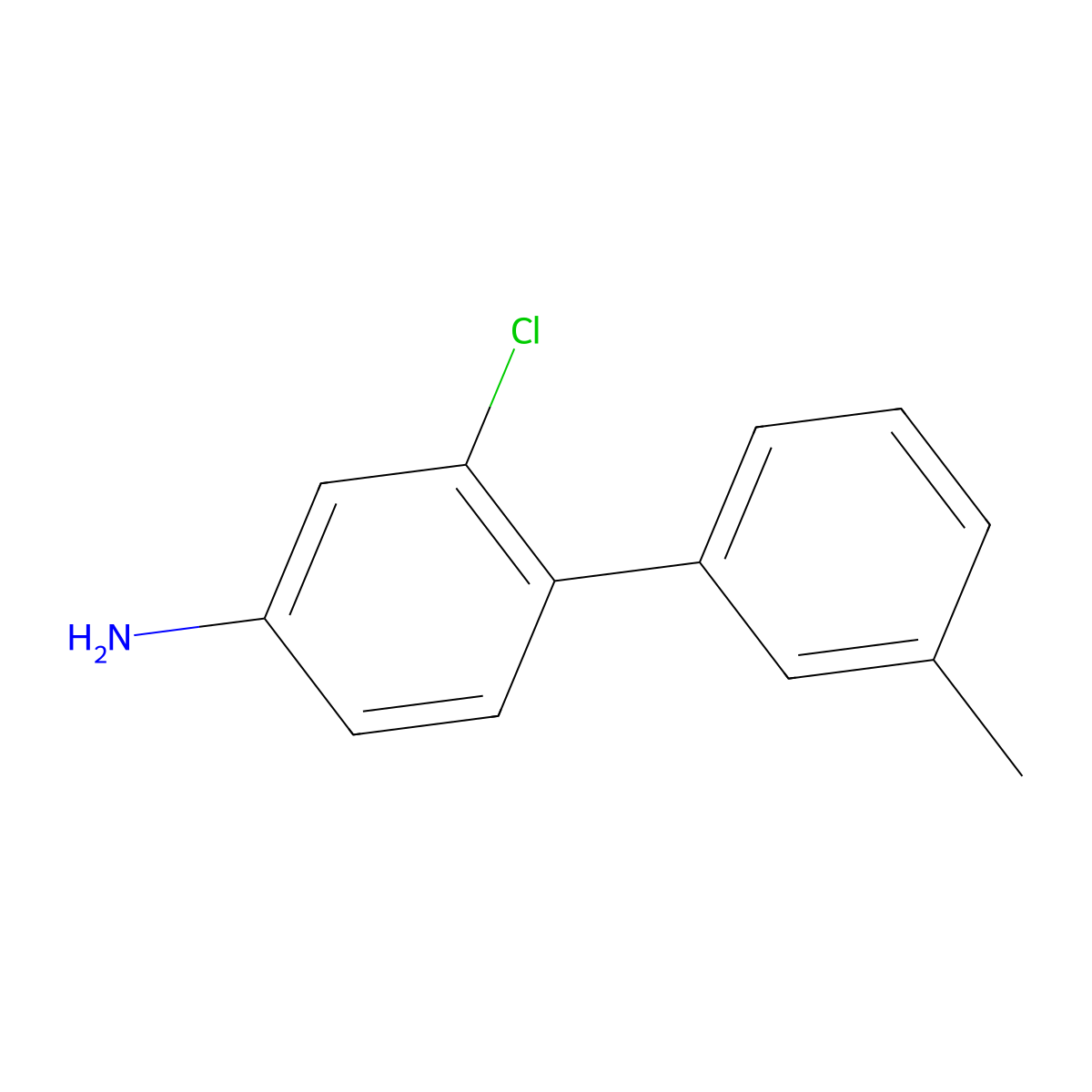 3-Chloro-4-(3-methylphenyl)aniline molecular structure, CAS 1208088-62-3