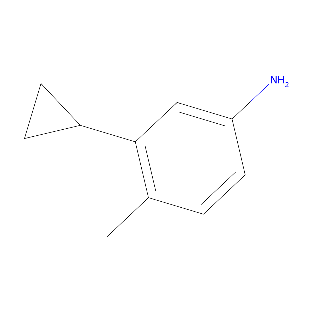 3-Cyclopropyl-4-methylaniline molecular structure, CAS 1208088-64-5