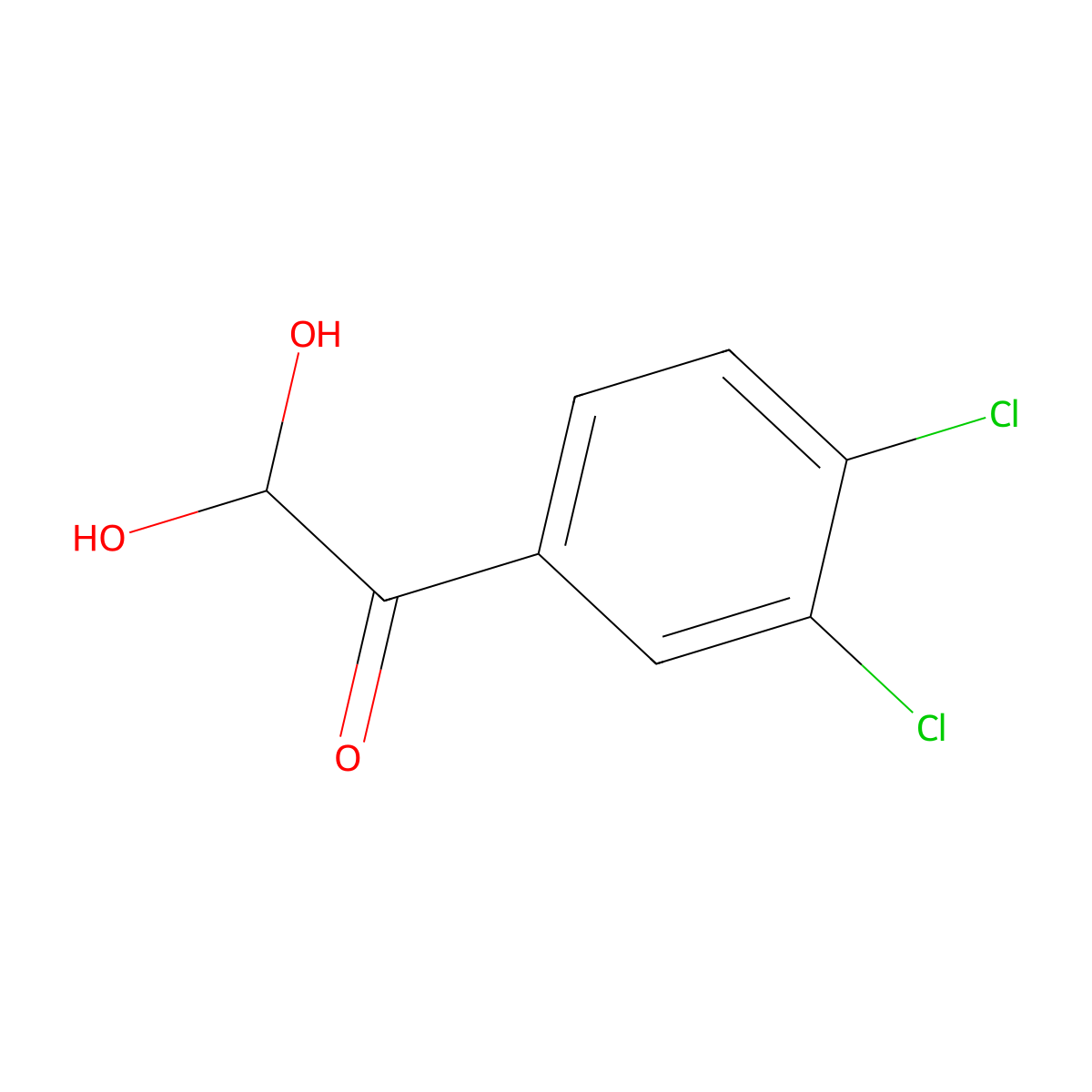 1-(3,4-Dichlorophenyl)-2,2-dihydroxyethan-1-one molecular structure, CAS 1208090-93-0