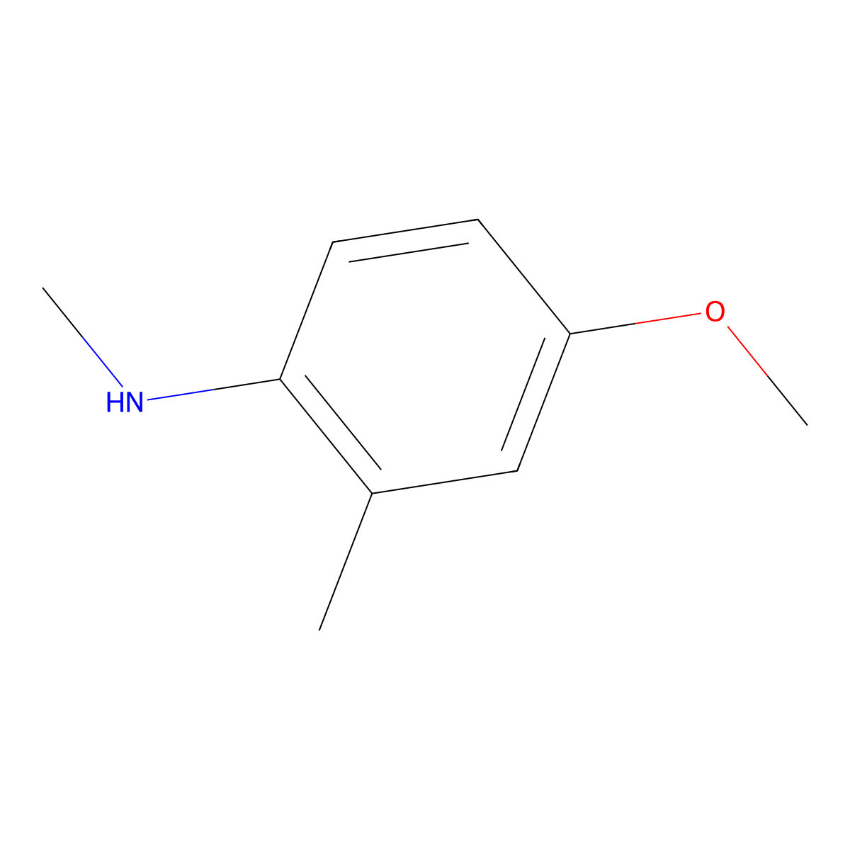 4-methoxy-N,2-dimethylaniline hydrochloride molecular structure, CAS 1208091-01-3
