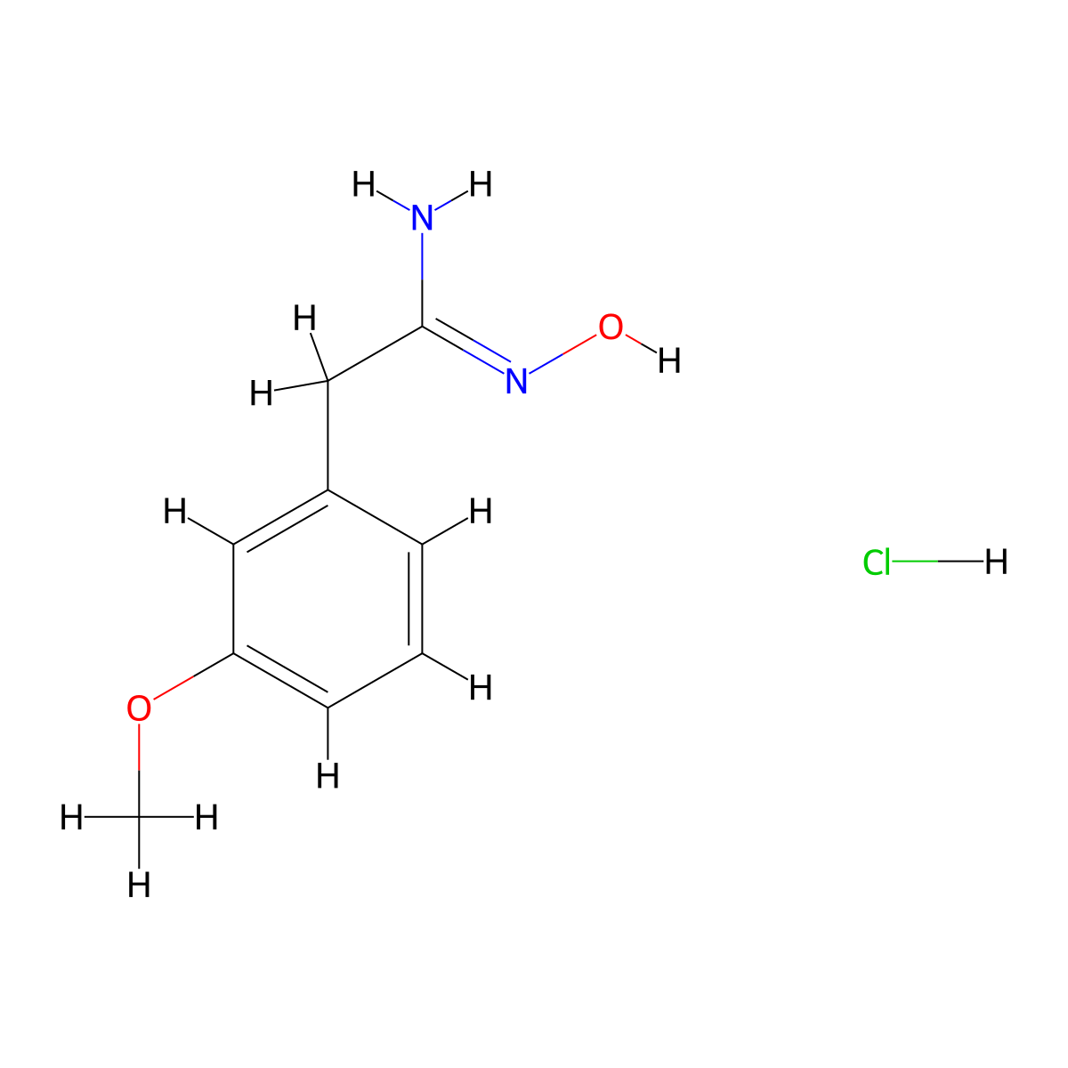 2-(3-Methoxyphenyl)acetamidoxime hydrochloride molecular structure, CAS 1208092-47-0