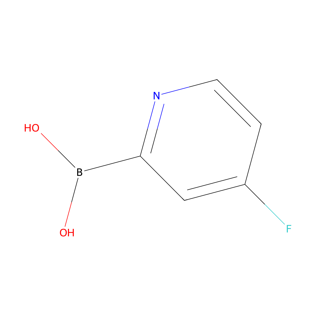 (4-Fluoropyridin-2-yl)boronic acid molecular structure, CAS 1208101-73-8