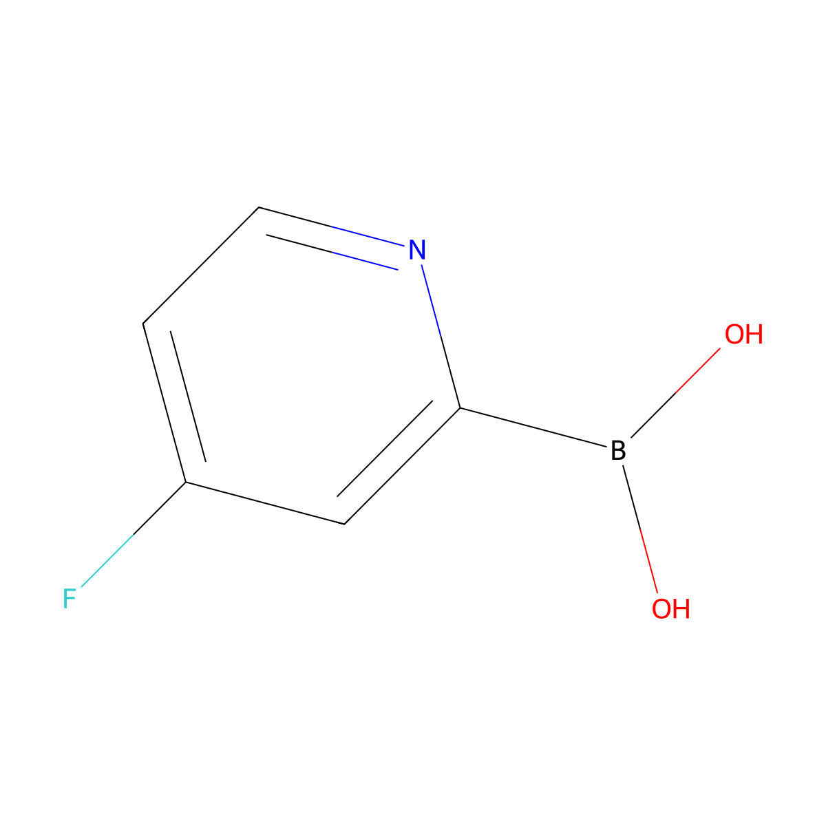 (4-Fluoropyridin-2-yl)boronic acid molecular structure, CAS 1208101-73-8
