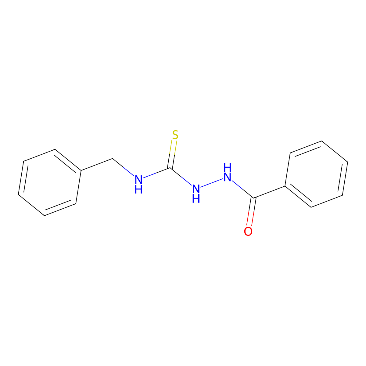 2-benzoyl-N-benzylhydrazinecarbothioamide molecular structure, CAS 120811-69-0