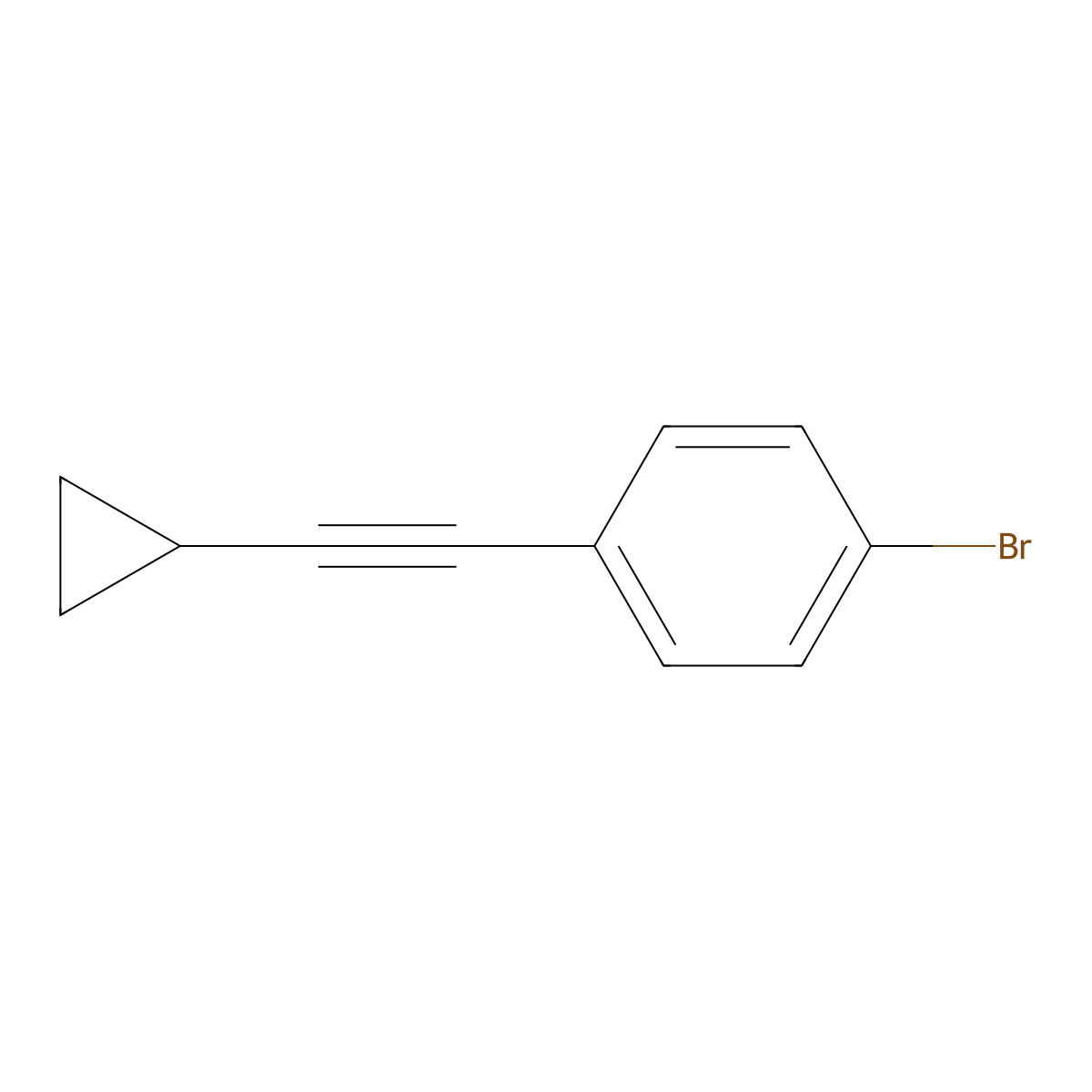 1-Bromo-4-(2-cyclopropylethynyl)benzene molecular structure, CAS 1208119-63-4