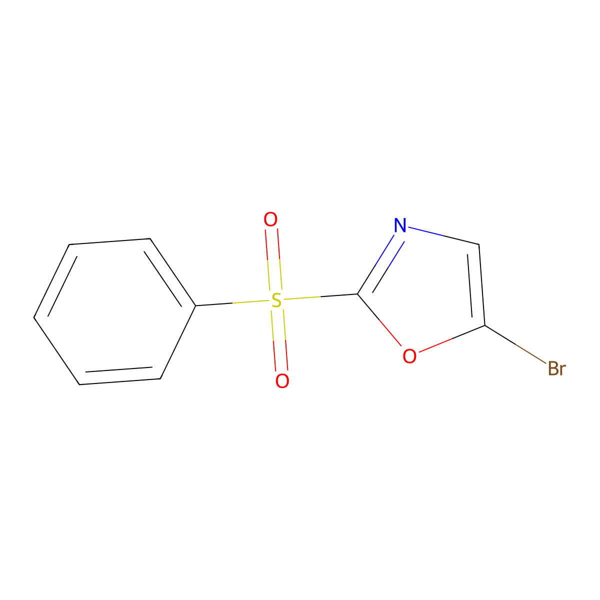 2-(Benzenesulfonyl)-5-bromo-1,3-oxazole molecular structure, CAS 1208129-43-4