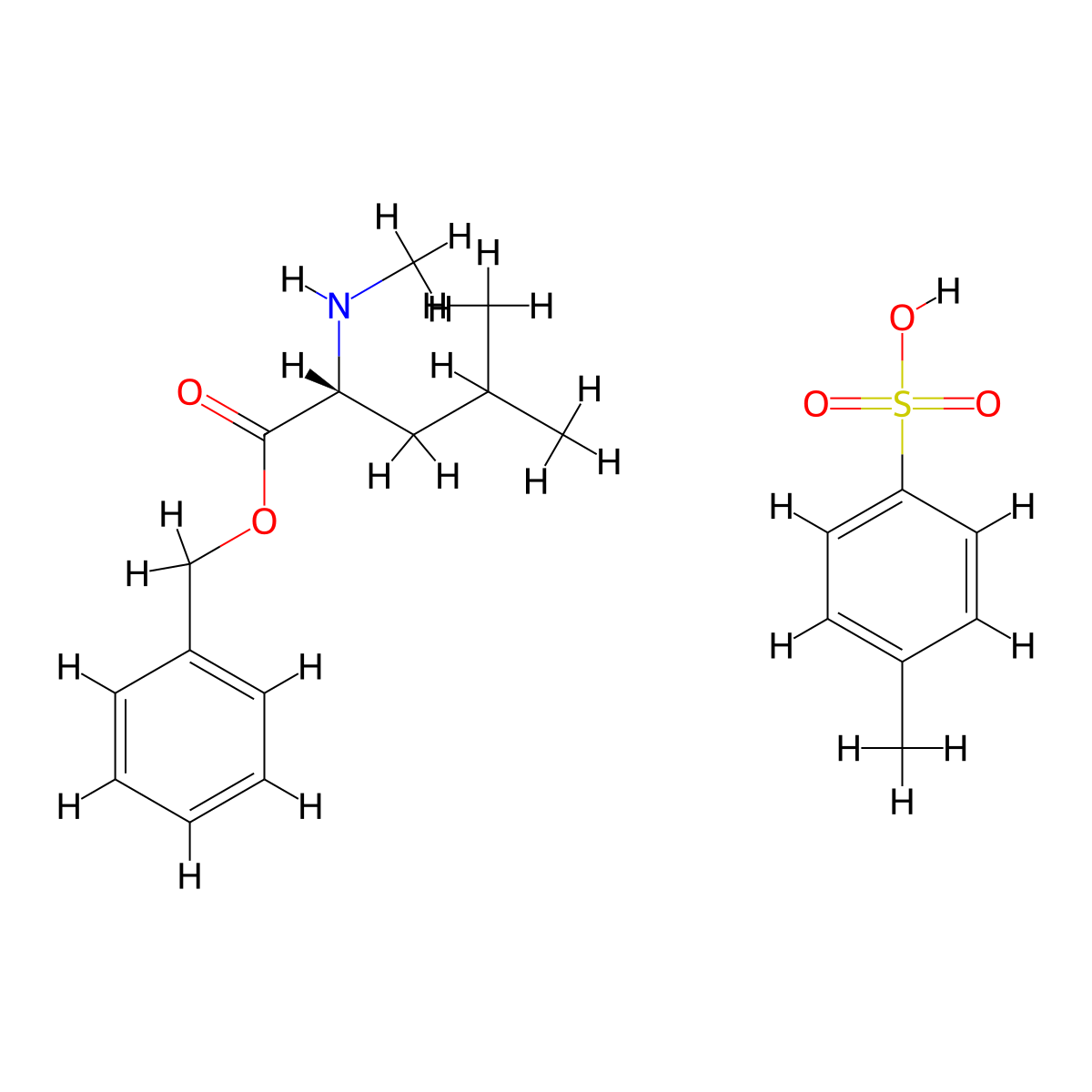 H-N-Me-D-Leu-OBzl.TosOH molecular structure, CAS 1208162-98-4