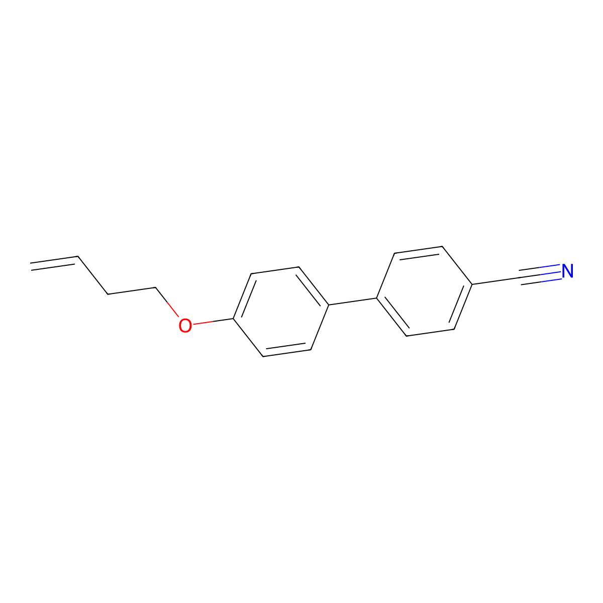 4'-But-3-enyloxy-biphenyl-4-carbonitrile molecular structure, CAS 120817-64-3