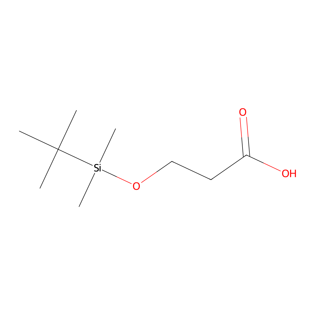 3-((Tert-butyldimethylsilyl)oxy)propanoic acid molecular structure, CAS 120821-20-7