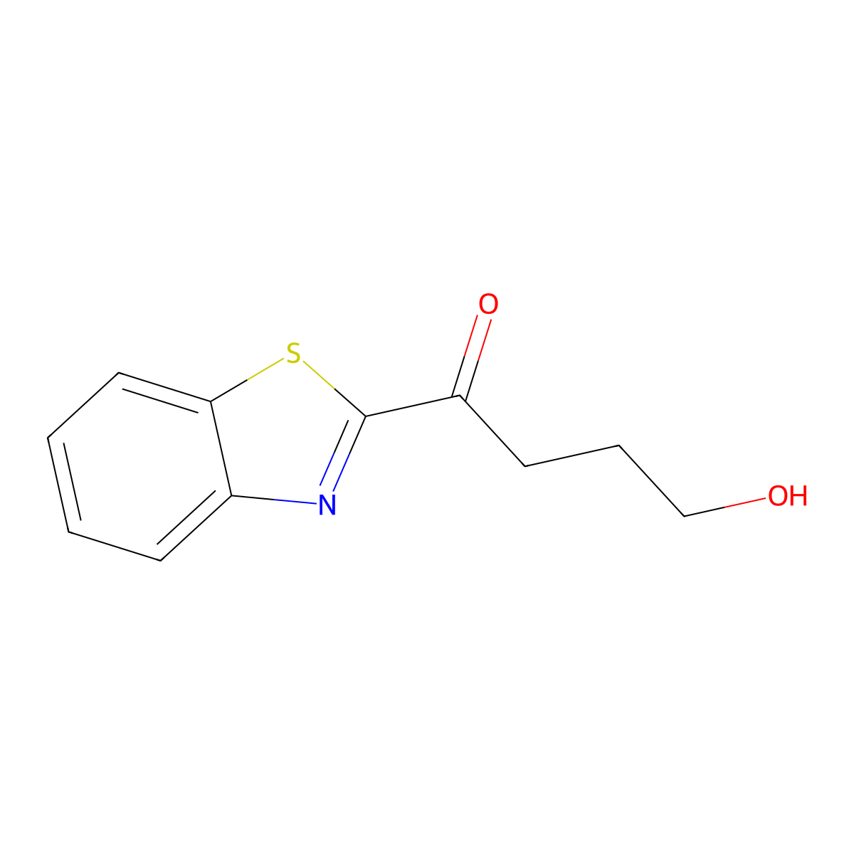 1-(1,3-Benzothiazol-2-yl)-4-hydroxybutan-1-one molecular structure, CAS 120821-99-0