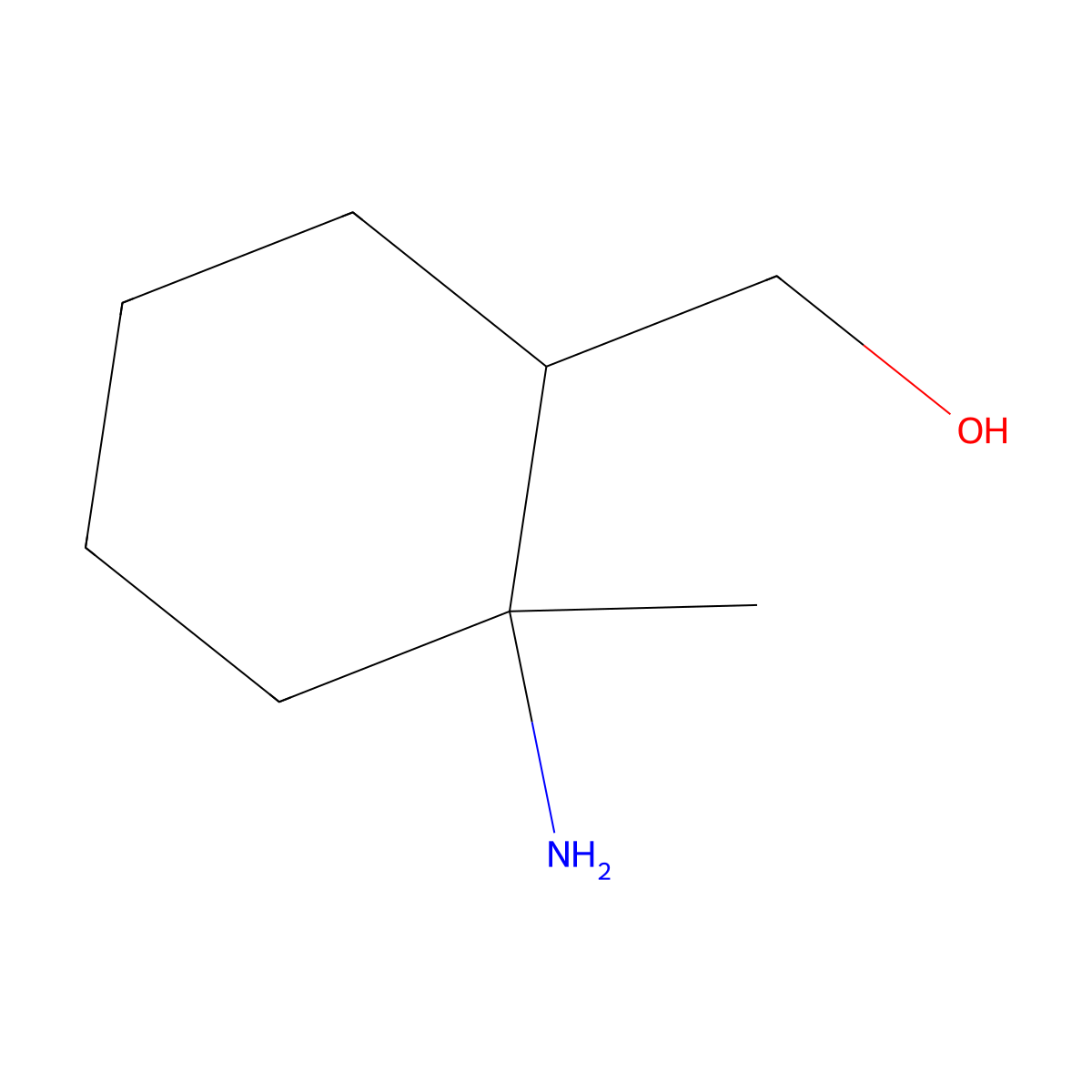 (2-Amino-2-methylcyclohexyl)methanol molecular structure, CAS 1208220-98-7