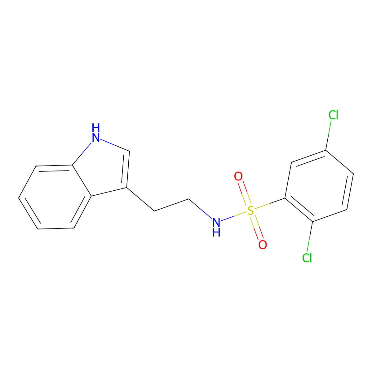 2,5-dichloro-N-[2-(1H-indol-3-yl)ethyl]benzenesulfonamide molecular structure, CAS 120823-35-0