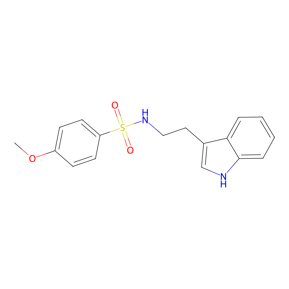 N-(2-(1H-Indol-3-yl)ethyl)-4-methoxybenzenesulfonamide molecular structure, CAS 120823-45-2