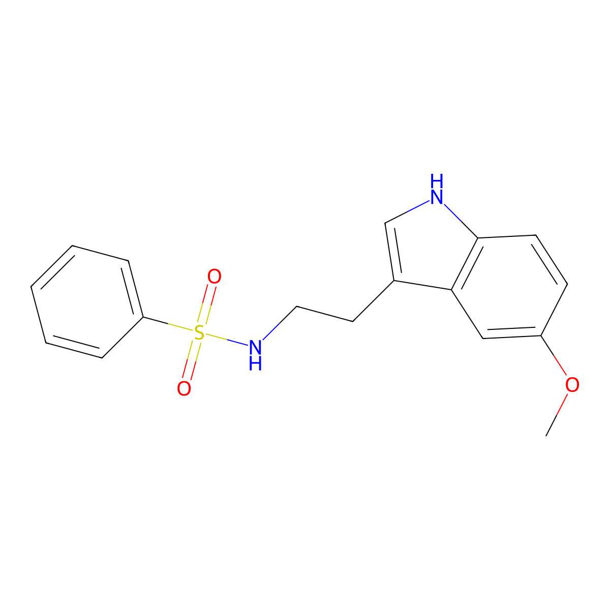 N-[2-(5-methoxy-1H-indol-3-yl)ethyl]benzenesulfonamide molecular structure, CAS 120823-54-3