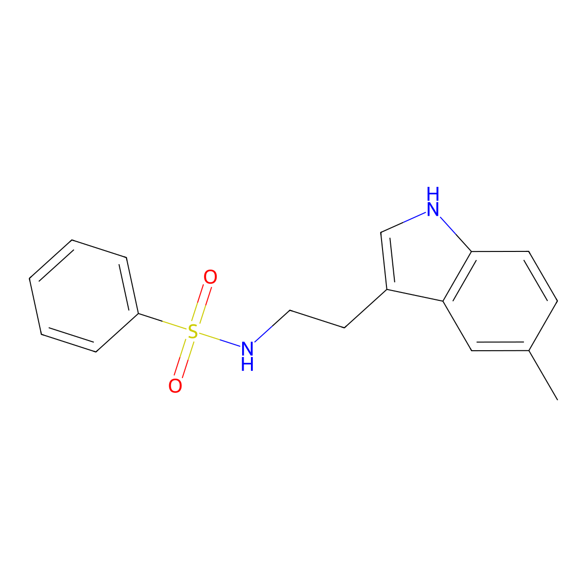 N-[2-(5-methyl-1H-indol-3-yl)ethyl]benzenesulfonamide molecular structure, CAS 120823-57-6