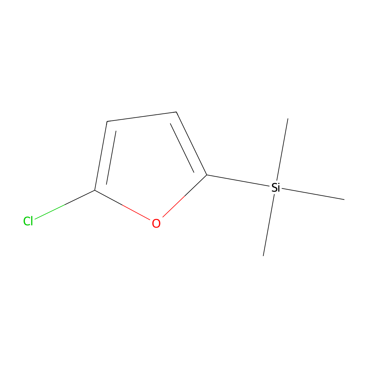 2-chloro-5-(trimethylsilyl)-Furan molecular structure, CAS 120823-82-7