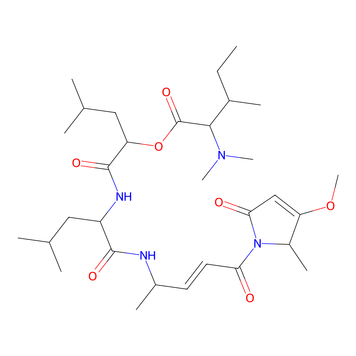 Gallinamide A molecular structure, CAS 1208232-55-6