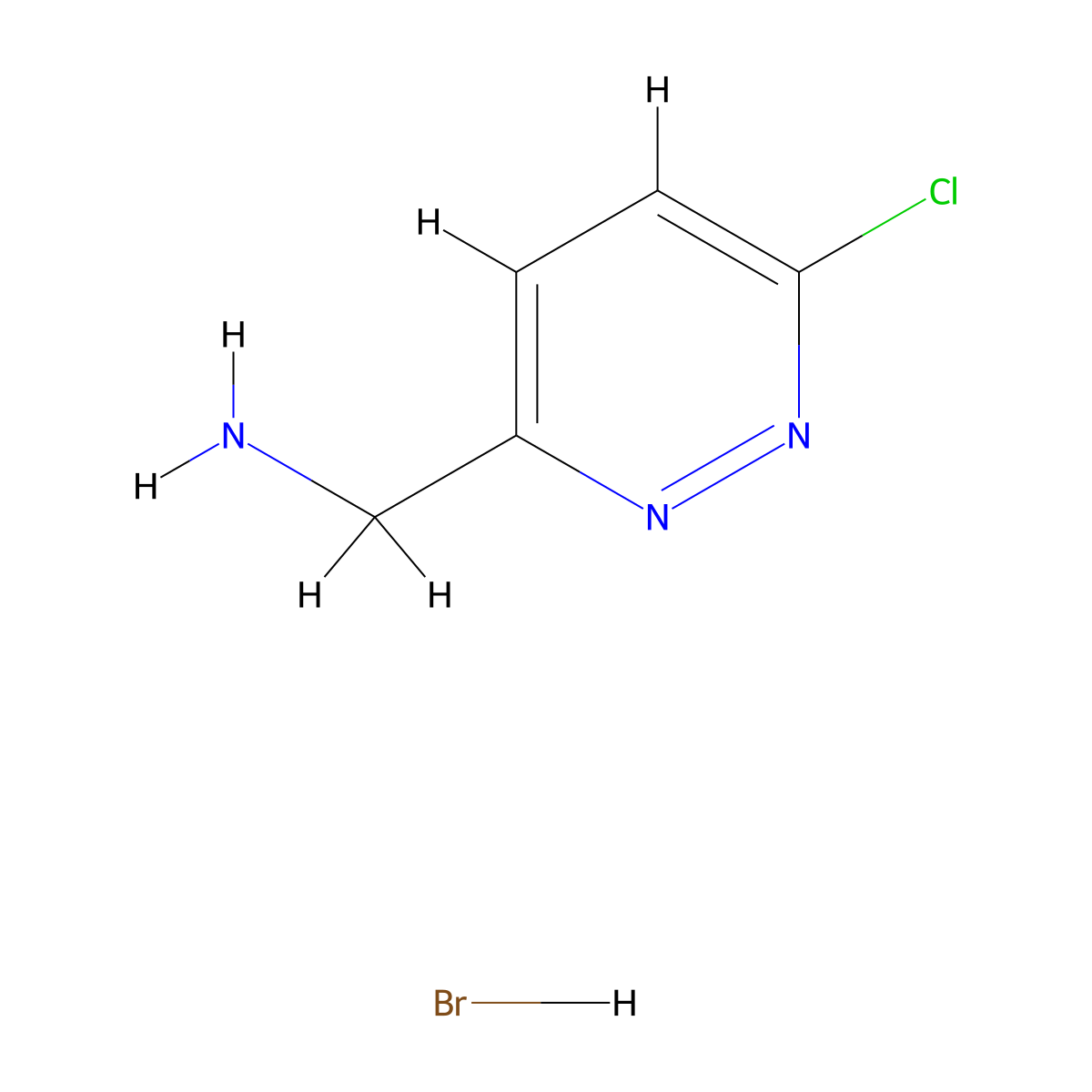 (6-Chloropyridazin-3-yl)methanamine hydrobromide molecular structure, CAS 1208249-66-4