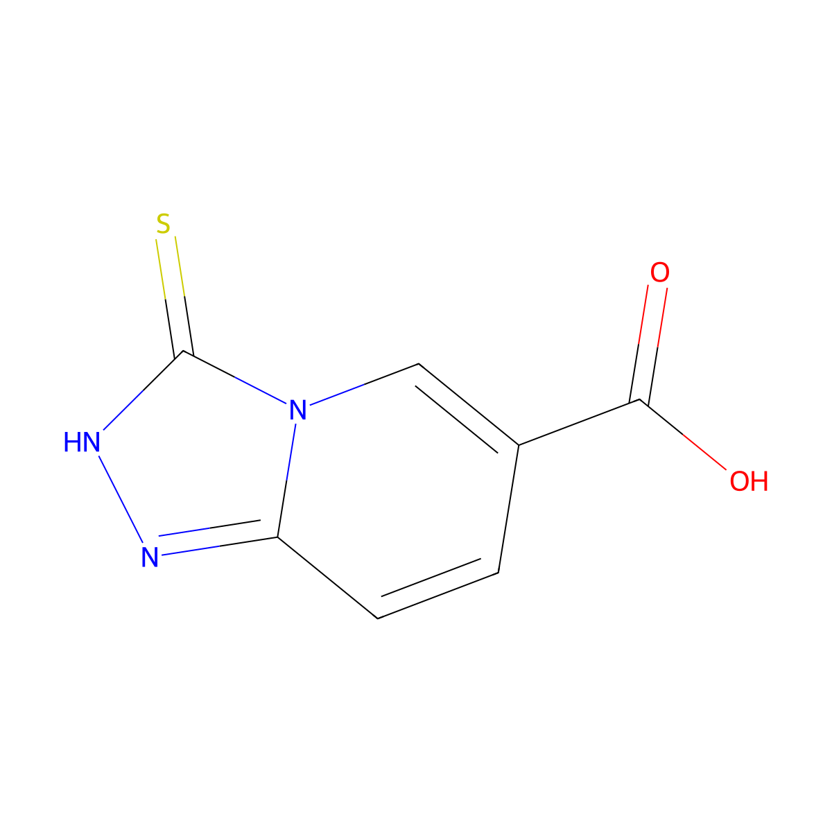 3-Sulfanyl-[1,2,4]triazolo[4,3-a]pyridine-6-carboxylic acid molecular structure, CAS 1208249-77-7