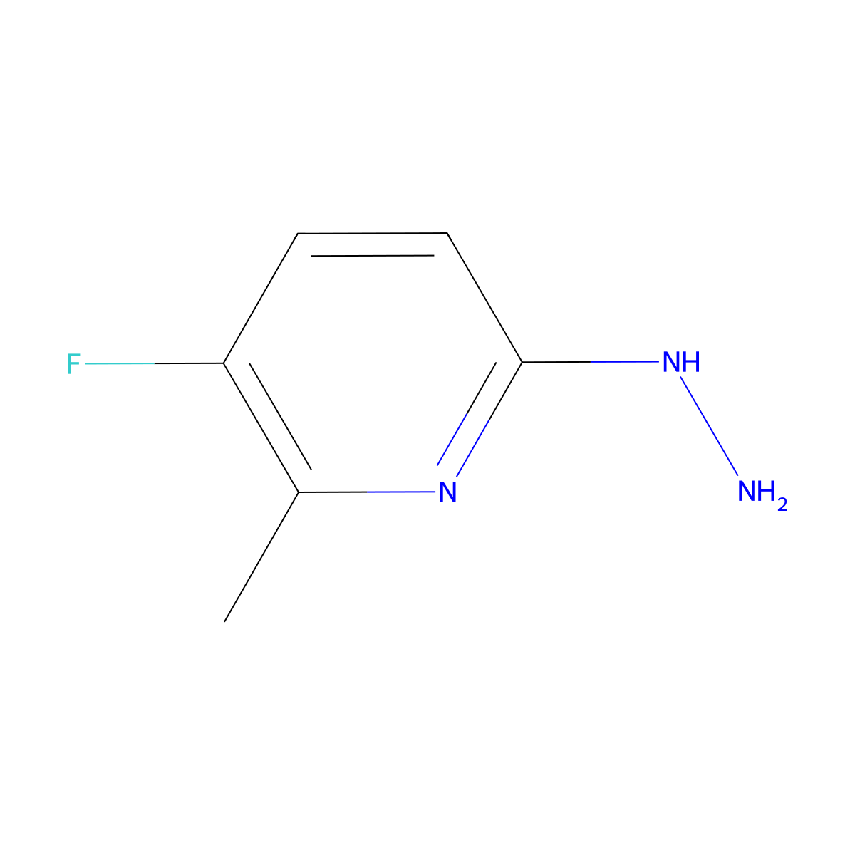 3-Fluoro-6-hydrazinyl-2-methylpyridine molecular structure, CAS 1208250-43-4