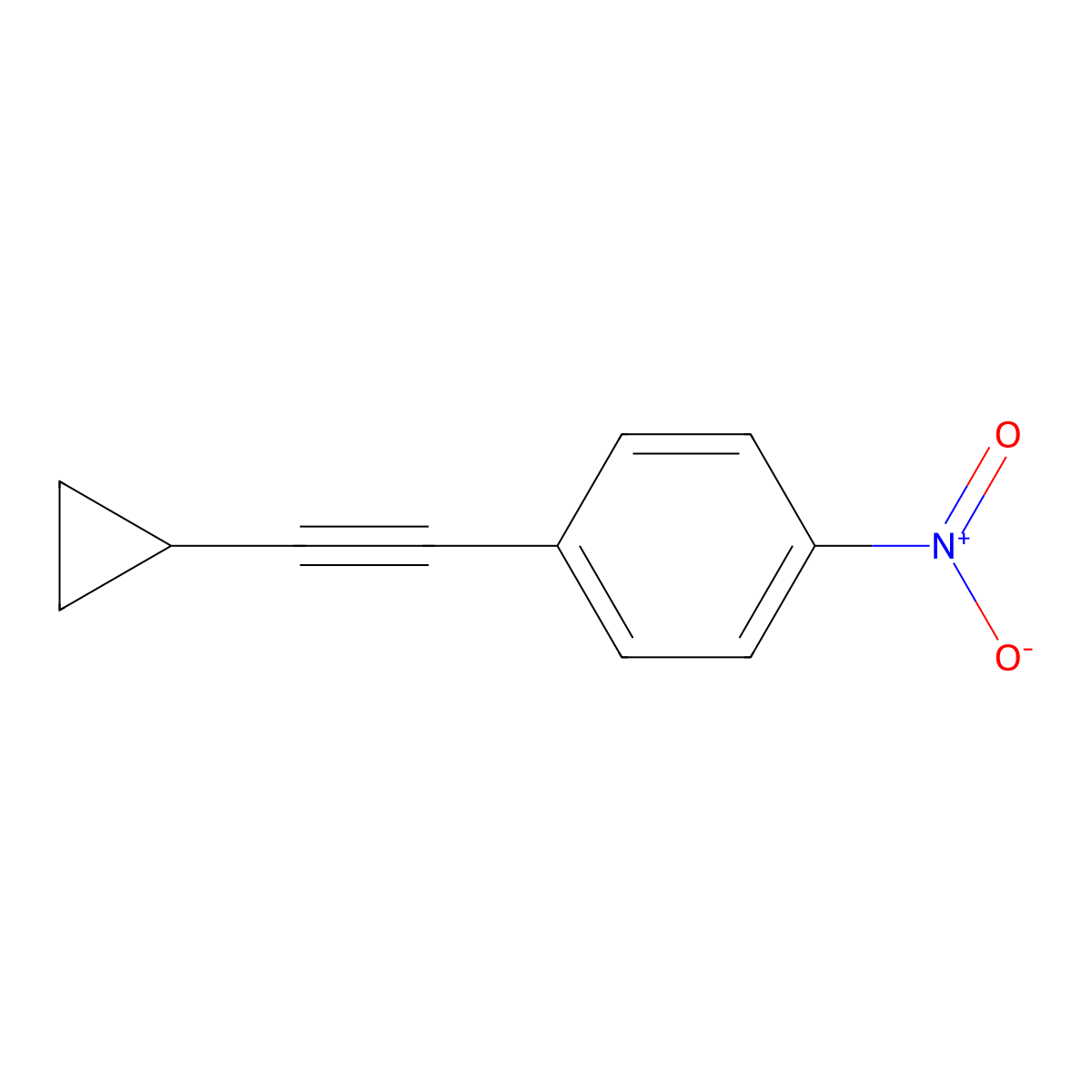 1-(2-Cyclopropylethynyl)-4-nitrobenzene molecular structure, CAS 1208254-91-4