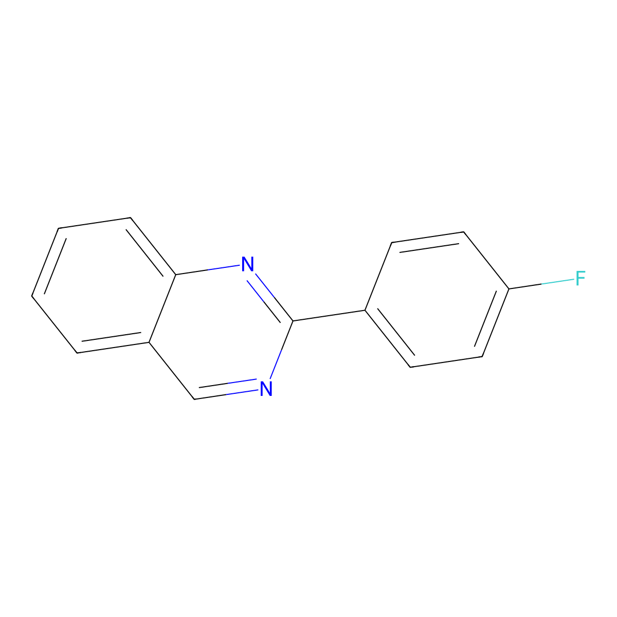 2-(4-Fluorophenyl)quinazoline molecular structure, CAS 1208259-07-7