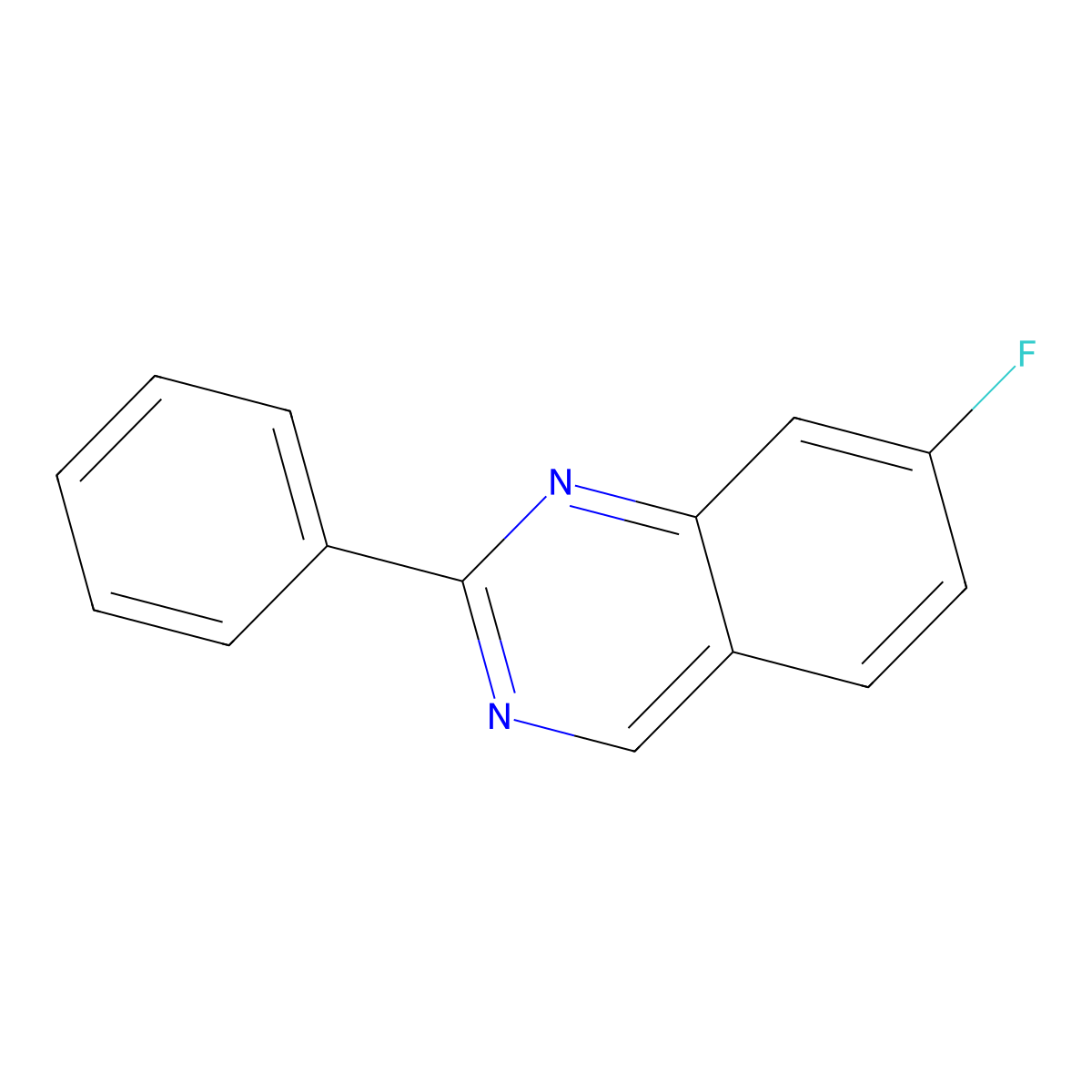 7-Fluoro-2-phenylquinazoline molecular structure, CAS 1208259-31-7