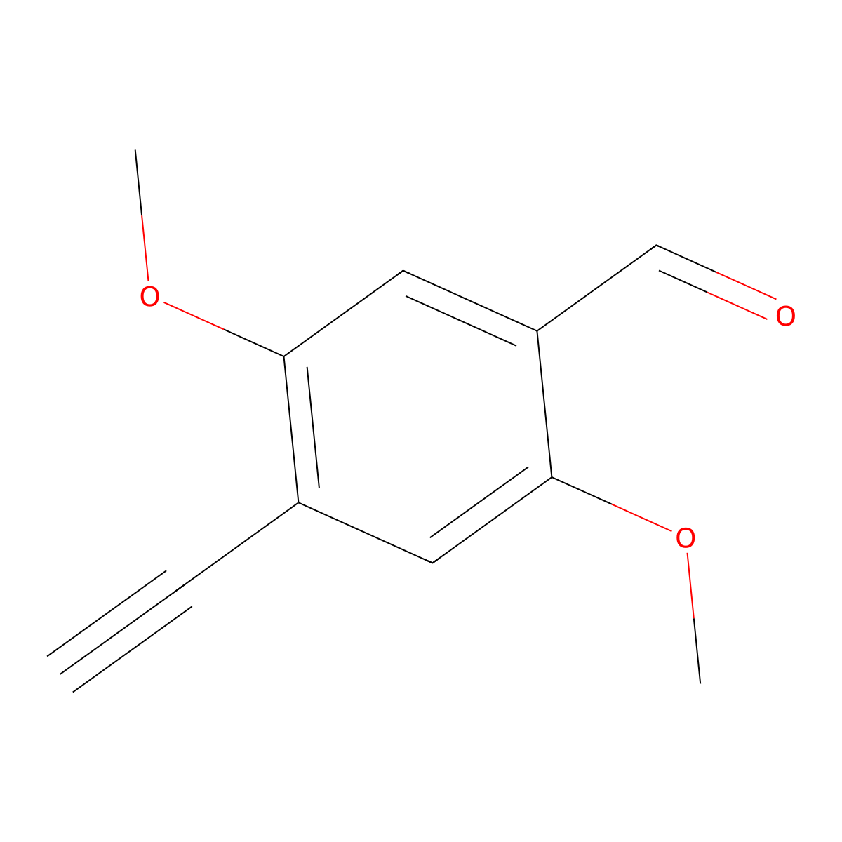 4-Ethynyl-2,5-dimethoxybenzaldehyde molecular structure, CAS 1208264-50-9