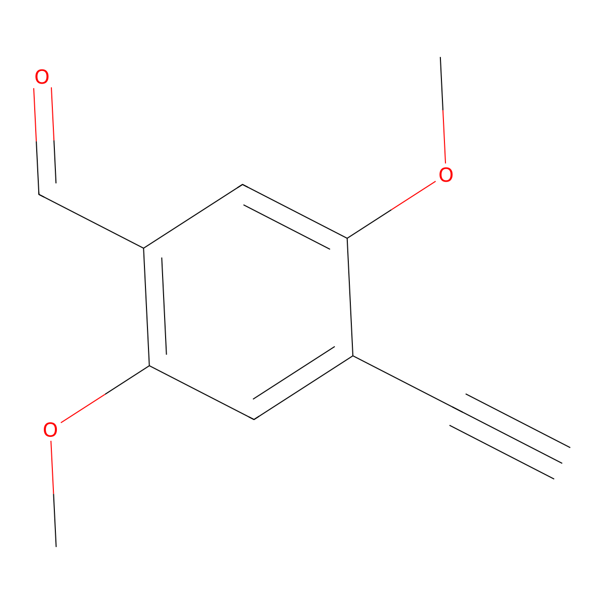 4-Ethynyl-2,5-dimethoxybenzaldehyde molecular structure, CAS 1208264-50-9
