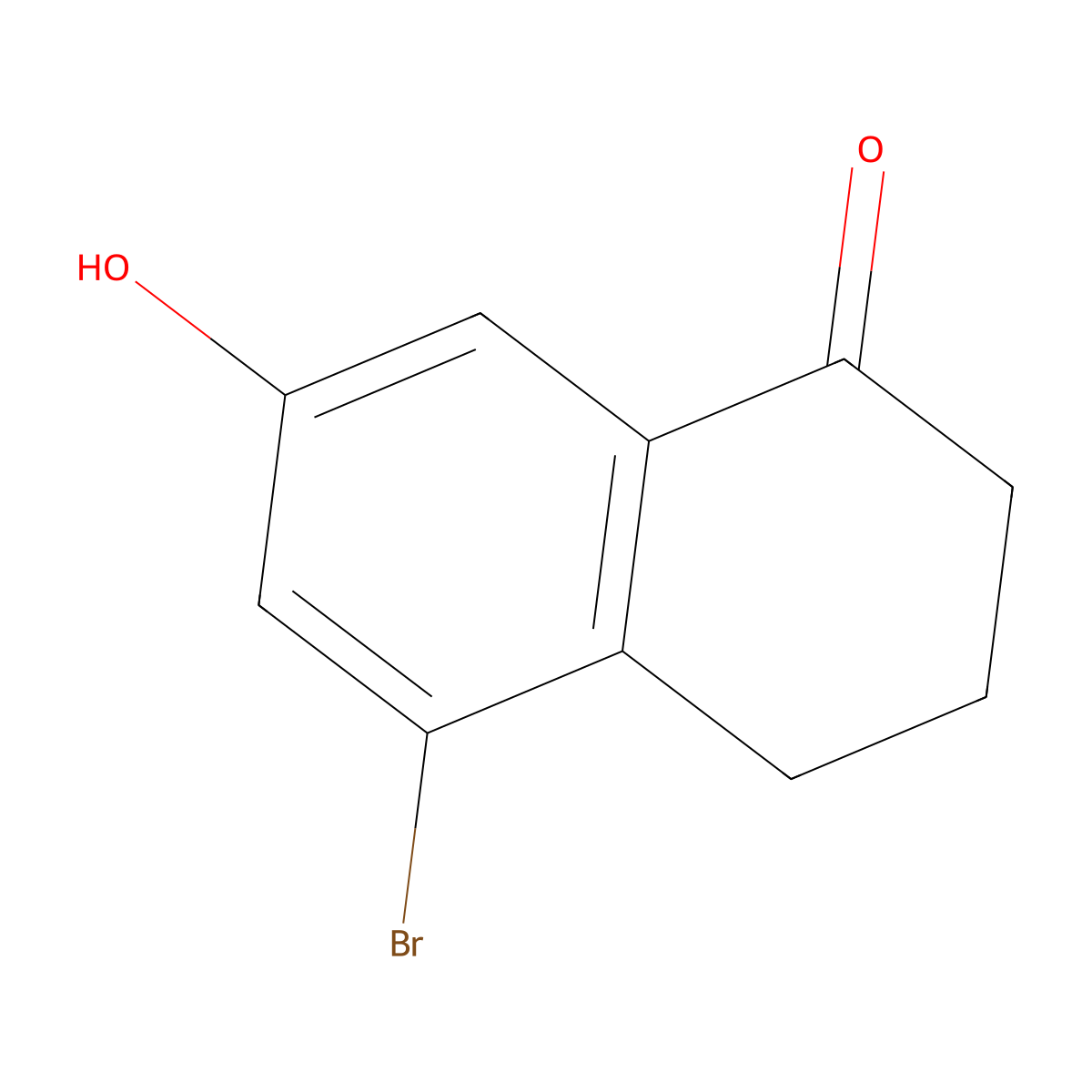 5-Bromo-7-hydroxy-tetralin-1-one molecular structure, CAS 1208265-67-1