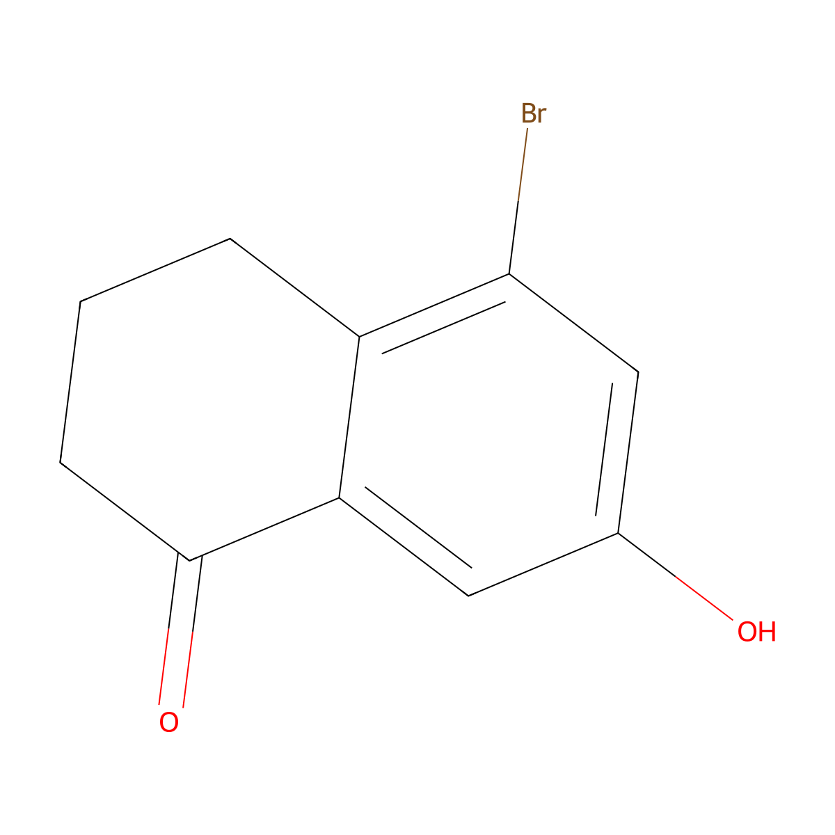 5-Bromo-7-hydroxy-tetralin-1-one molecular structure, CAS 1208265-67-1
